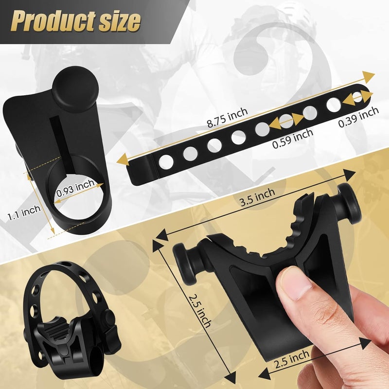 Fabbay 8 مجموعات أحزمة حامل الدراجة بديل حزام جر الدراجة أجزاء حامل الدراجة مطاطي لحامل السيارة SUV شاحنة ميني فان هاتشباك سيدان ملحقات الحامل (1 بوصة جرار)  - Image 2